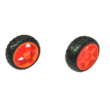 Rubber Wheels for BO Motor Robot Car 65mmx25mm, 2 Pieces