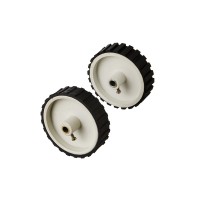 White Tyre / Wheel 7x2 inch for Robotics , DIY, Dc Gear Motor, Robowar [ 2 Pieces ]