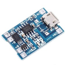 Microusb +5V 18650 Lithium Battery 1A Charging Module with TP4056 Protection 