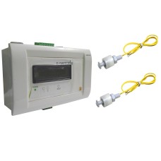 Fully Automatic Water Level Indicator / Controller with Overflow Alarm and Motor Control (2 LCD Level Indication) Float sensor based